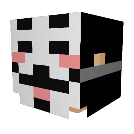 Schnucko Minecraft avatar head, 3D render