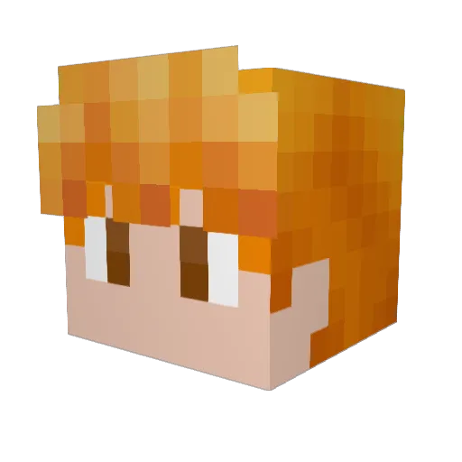SchnupfPriis Minecraft avatar head, 3D render