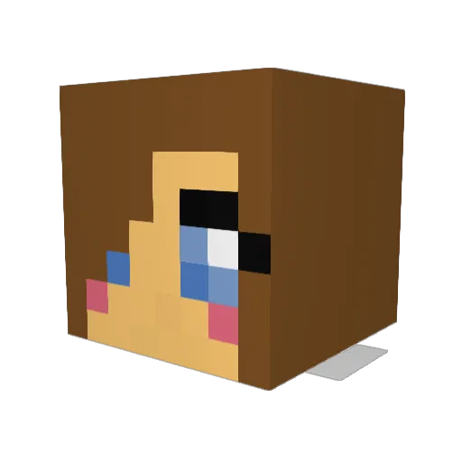 Schnuratz Minecraft avatar head, 3D render