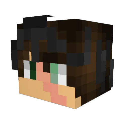 Schnuschii Minecraft avatar head, 3D render