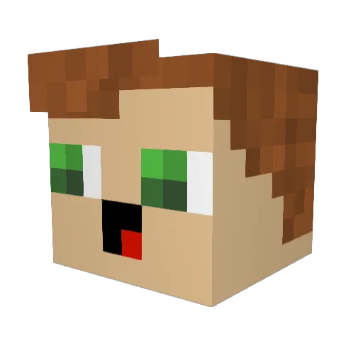 SchoggoCrossong Minecraft avatar head, 3D render