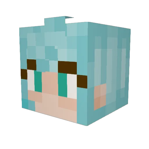 SchokiPhine Minecraft avatar head, 3D render