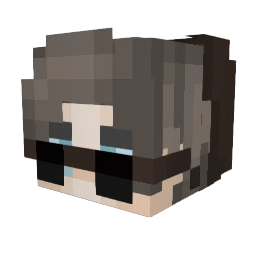 Schokidud Minecraft avatar head, 3D render
