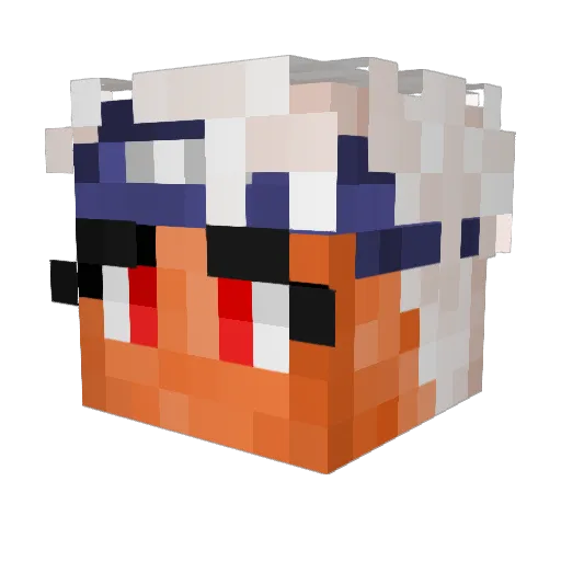 SchokoKim Minecraft avatar head, 3D render