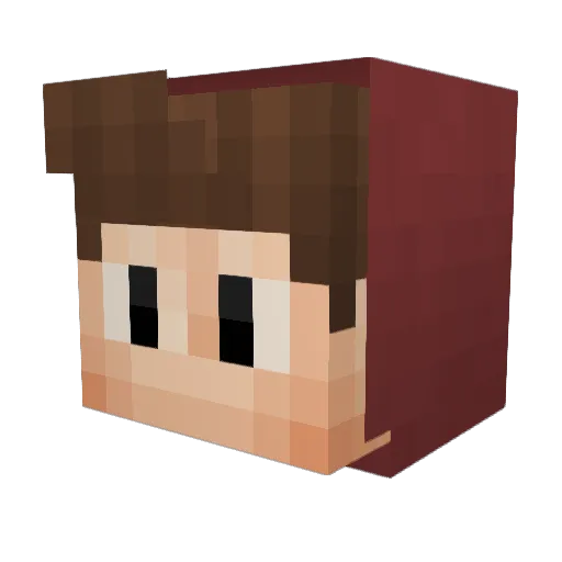 SchokochipHD Minecraft avatar head, 3D render