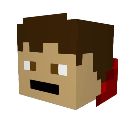 Schokopudding21 Minecraft avatar head, 3D render