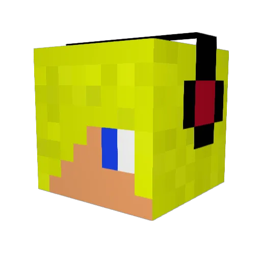 Schokotoast Minecraft avatar head, 3D render