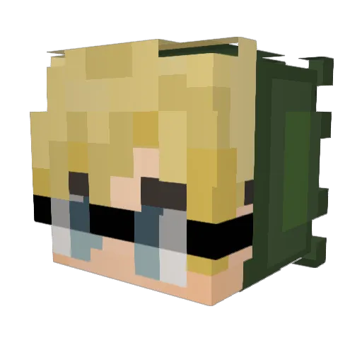 Schomple Minecraft avatar head, 3D render