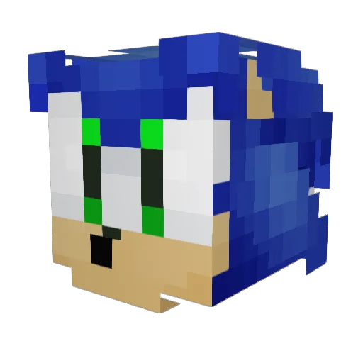 Schoobinator Minecraft avatar head, 3D render