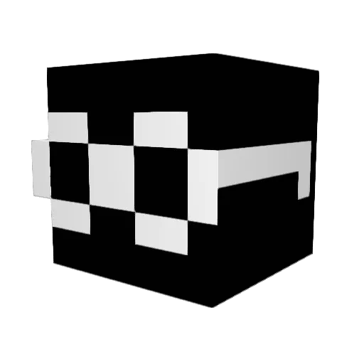 SchooliPad Minecraft avatar head, 3D render