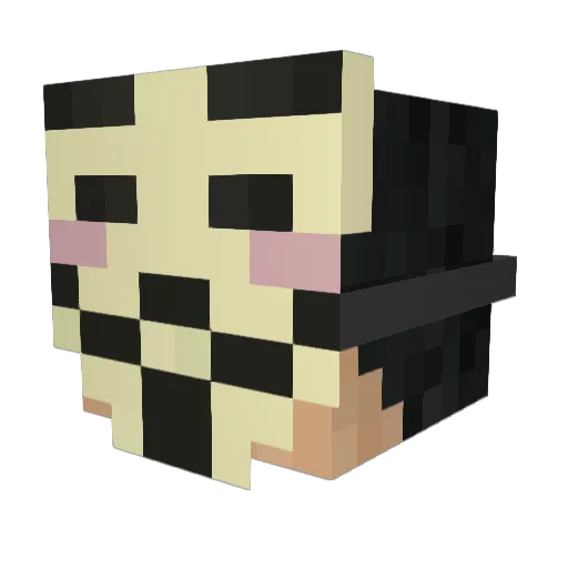 Schootternoob Minecraft avatar head, 3D render