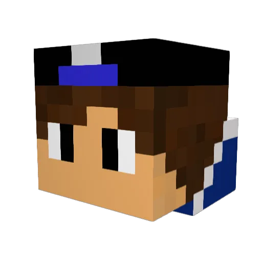 Schorr16 Minecraft avatar head, 3D render