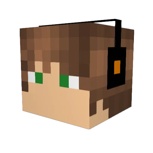 SchottN Minecraft avatar head, 3D render
