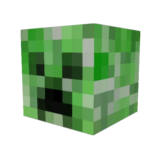 Schplines Minecraft avatar head, 3D render