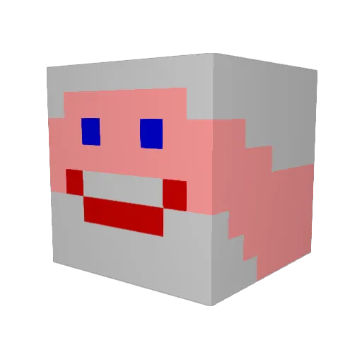 Schprit Minecraft avatar head, 3D render