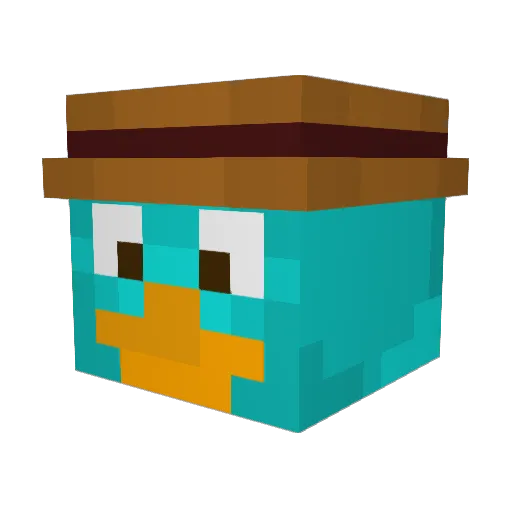 Schrammwow Minecraft avatar head, 3D render