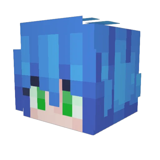 Schrauz Minecraft avatar head, 3D render