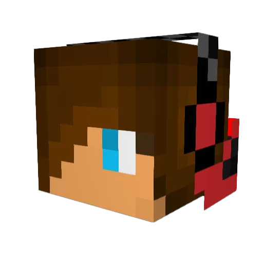 SchreibersLP Minecraft avatar head, 3D render
