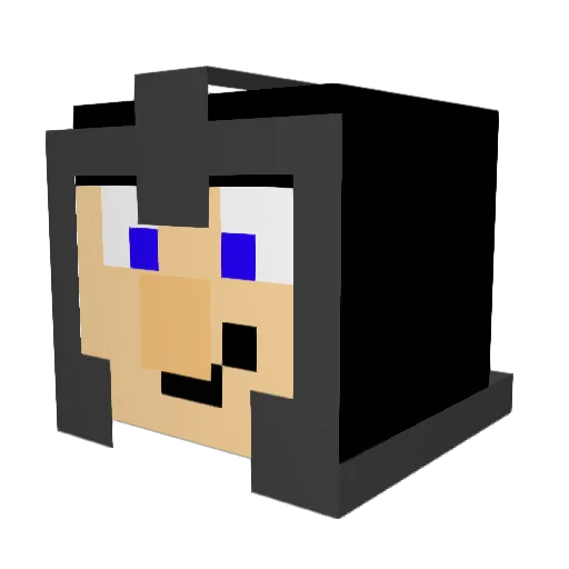 Schreimon Minecraft avatar head, 3D render