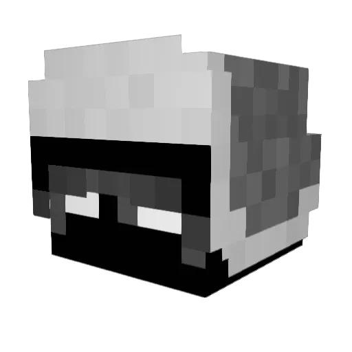 SchrislleX Minecraft avatar head, 3D render