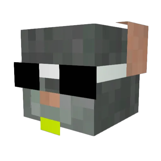 Schrotke_Gou Minecraft avatar head, 3D render