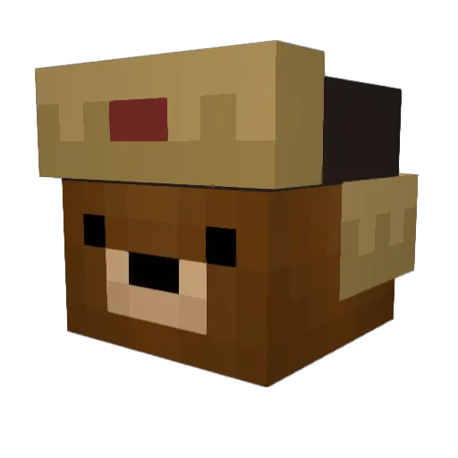 Schrubler Minecraft avatar head, 3D render