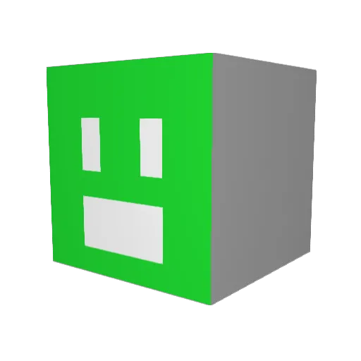 Schtroumpffute Minecraft avatar head, 3D render