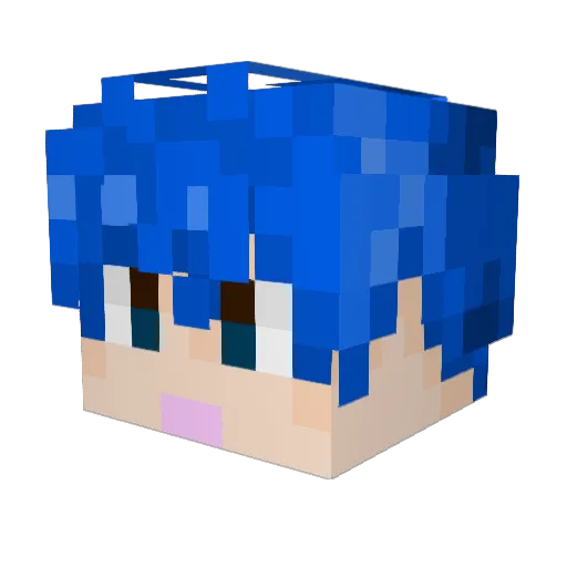 Schur_ Minecraft avatar head, 3D render