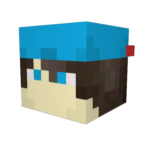Schuschiboy Minecraft avatar head, 3D render