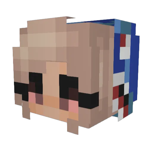 SchussInKopf Minecraft avatar head, 3D render
