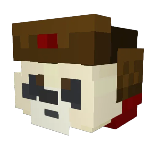 Schuvaschok Minecraft avatar head, 3D render