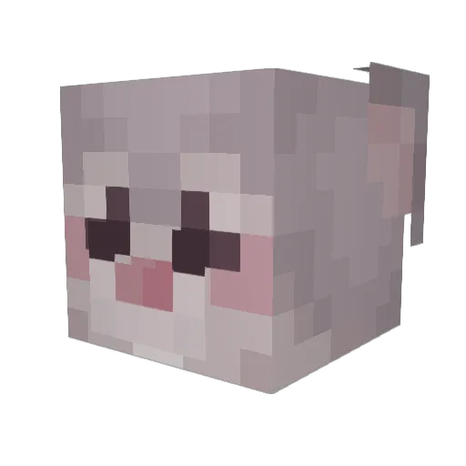 Schvetti Minecraft avatar head, 3D render
