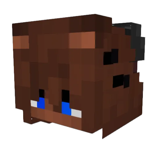 Schw00b Minecraft avatar head, 3D render