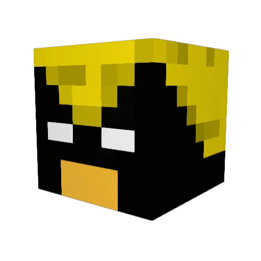 SchwaggyP Minecraft avatar head, 3D render