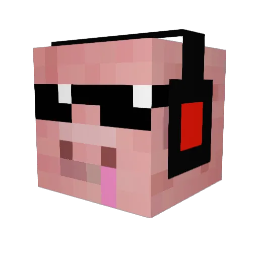 Schwallio Minecraft avatar head, 3D render