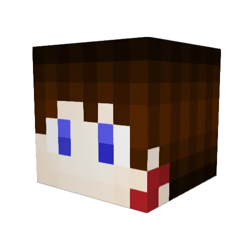 SchwarzeKatze Minecraft avatar head, 3D render