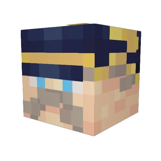 SchwarzerFalke10 Minecraft avatar head, 3D render