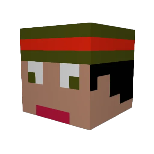 Schweig1 Minecraft avatar head, 3D render