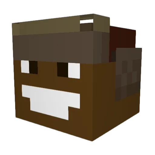 SchwererMann Minecraft avatar head, 3D render