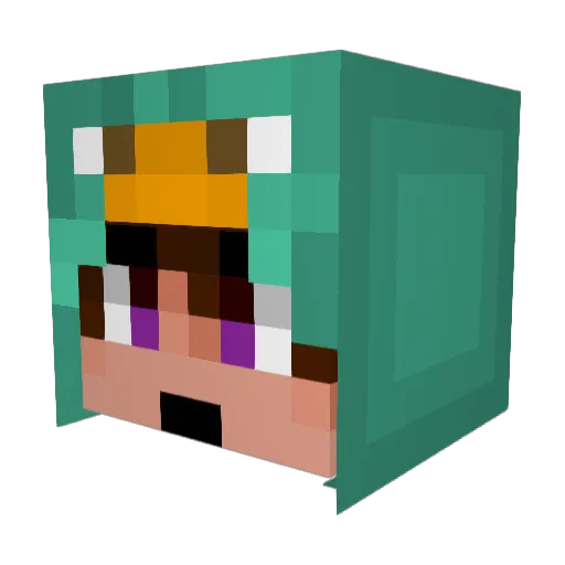 SchwertAngel Minecraft avatar head, 3D render