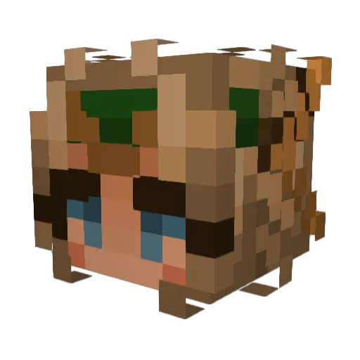 Schyaa Minecraft avatar head, 3D render