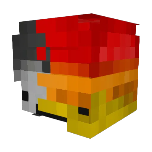 Sci__ Minecraft avatar head, 3D render