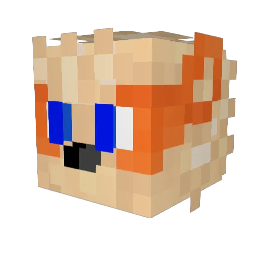 Sciarcan Minecraft avatar head, 3D render
