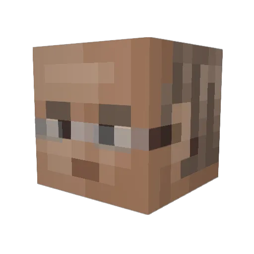 Sciavelli Minecraft avatar head, 3D render