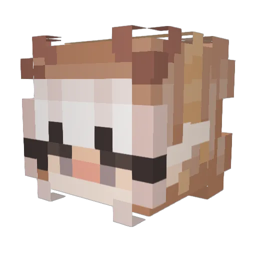 Scidge Minecraft avatar head, 3D render