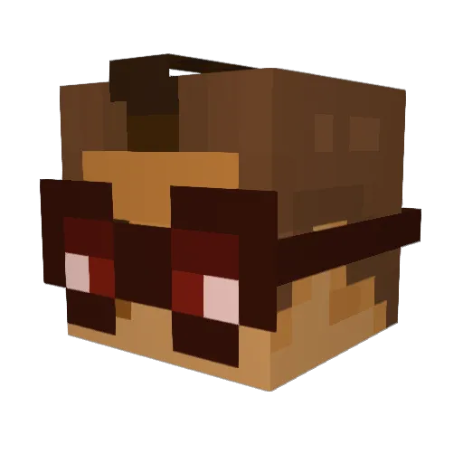 Scienc Minecraft avatar head, 3D render