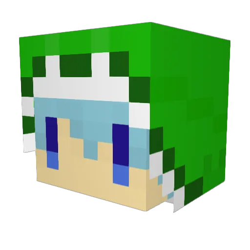 Science_Haru Minecraft avatar head, 3D render