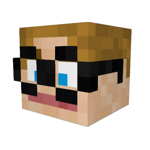 Scientist5Legend Minecraft avatar head, 3D render