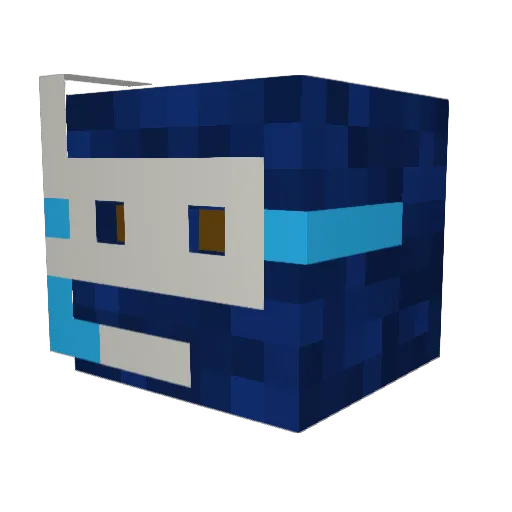 ScientistCraft Minecraft avatar head, 3D render