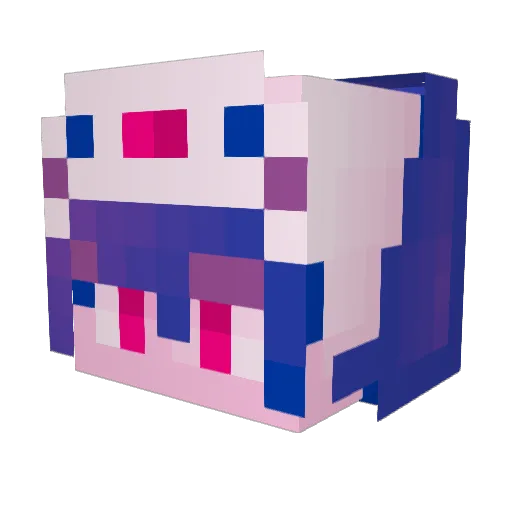 Scily Minecraft avatar head, 3D render